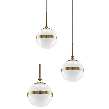 Подвесной светильник Peggy Single Pendant Light 3 Gold Белый Бронза в Екатеринбурге | Loft Concept 