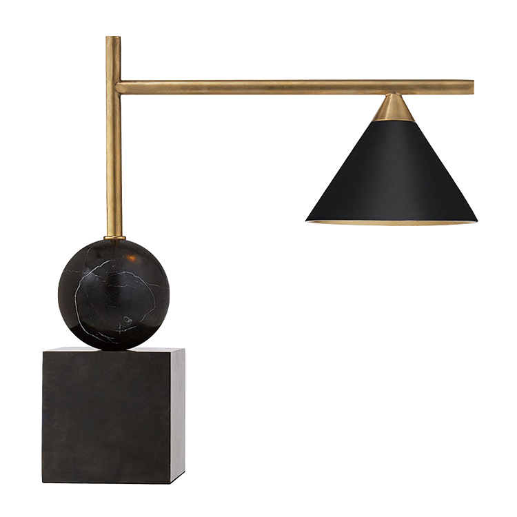 Настольная лампа CLEO DESK LAMP Black Черный Латунь в Екатеринбурге | Loft Concept 