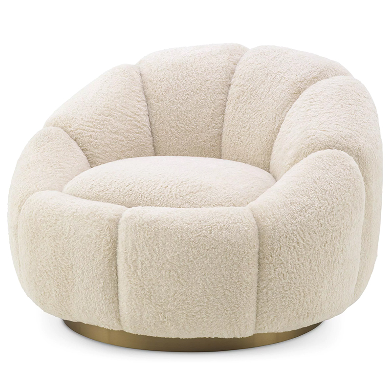 Кресло Eichholtz Swivel Chair Inger Brisbane Cream Кремовый в Екатеринбурге | Loft Concept 