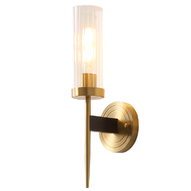 Бра European Modern Living Room Wall Lamp ALOUETTE SCONCE Латунь Прозрачное Стекло в Екатеринбурге | Loft Concept 