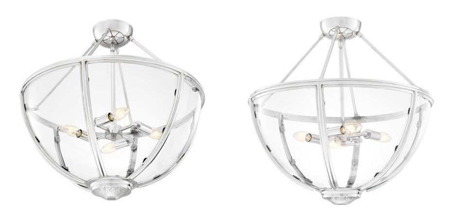 Потолочный светильник Eichholtz Ceiling Lamp Deveraux Nickel - Loft-Concept в Екатеринбурге