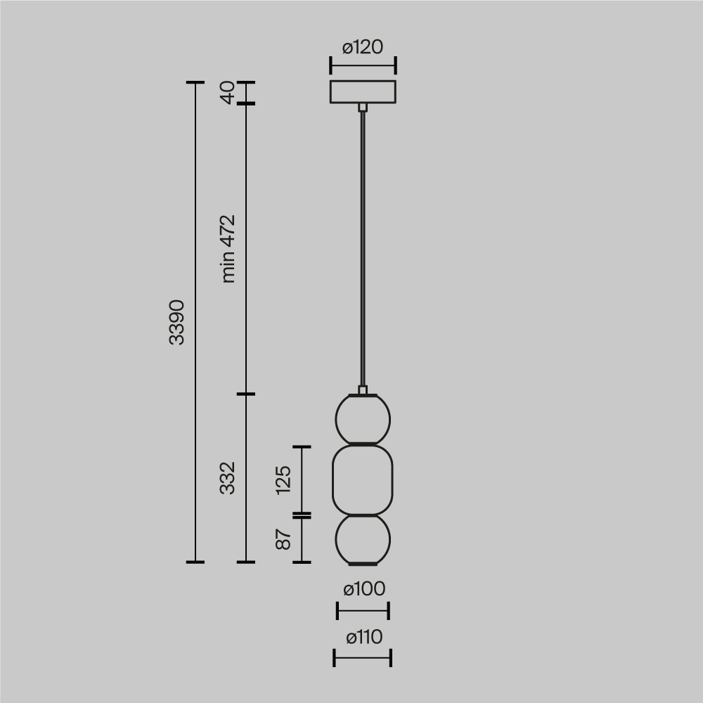 Подвесной светильник Trio outline в Екатеринбурге