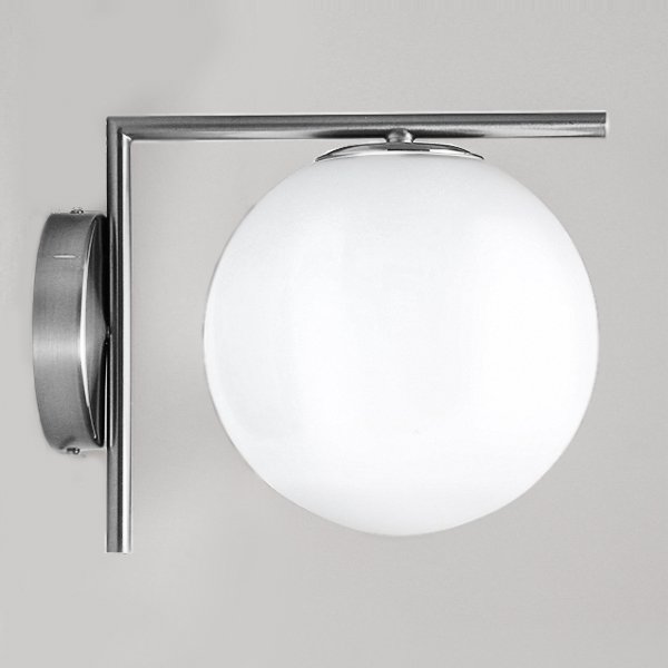 Бра IC Lighting Flos white ball IC C/W Chrome Белый Хром в Екатеринбурге | Loft Concept 