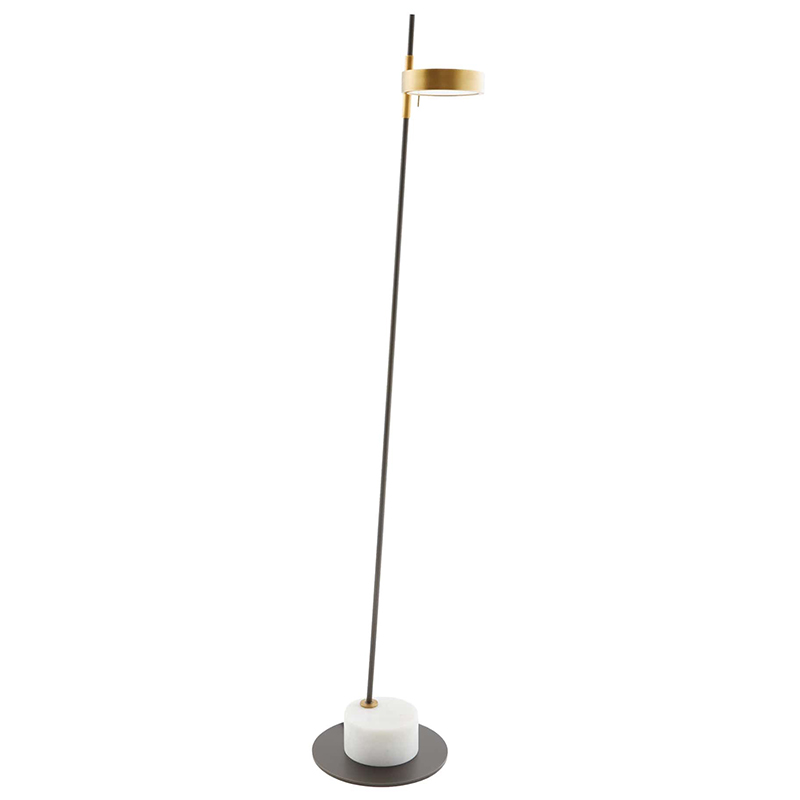 Торшер Arteriors PARK FLOOR LAMP Латунь Черный Белый в Екатеринбурге | Loft Concept 