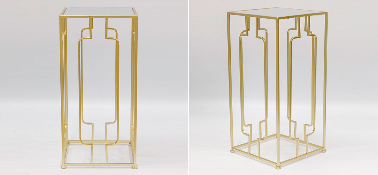 Столик высокий с золотой основой Edison - фото №1