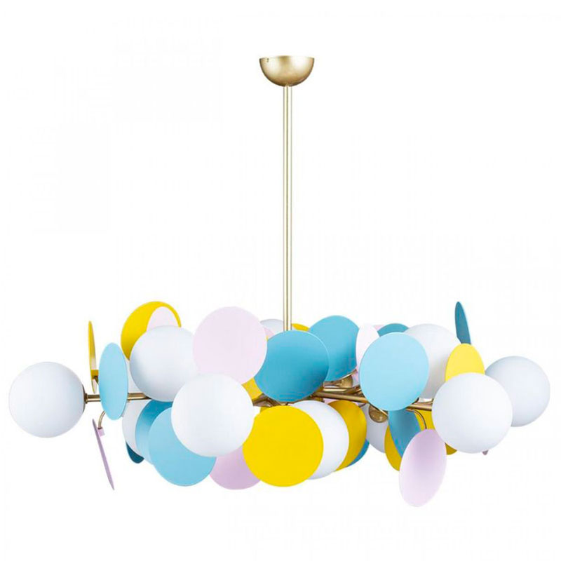 Люстра MATISSE Chandelier multicolor 12 ламп Мульти Золотой в Екатеринбурге | Loft Concept 