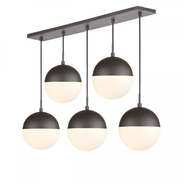 Подвесной светильник Copper Light Black Pendant 5 Черный Белый в Екатеринбурге | Loft Concept 