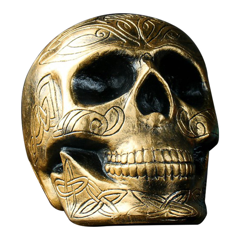 Статуэтка Golden Skull with Pattern Золотой в Екатеринбурге | Loft Concept 