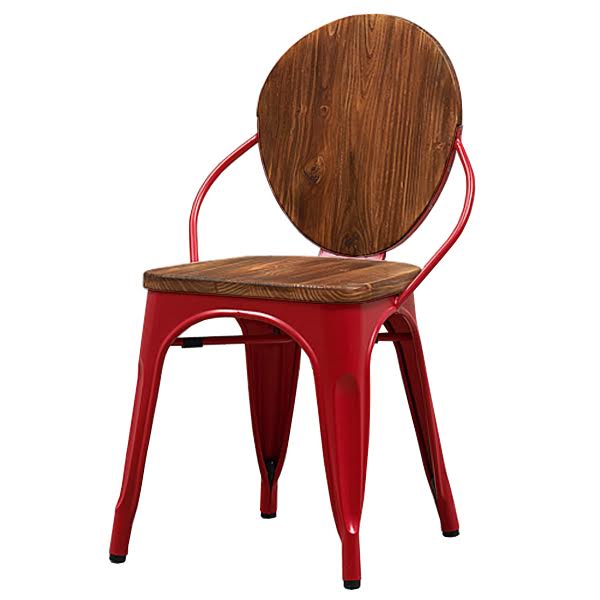 Стул Tolix chair Wooden Red Дуб темный Красный (Red) в Екатеринбурге | Loft Concept 