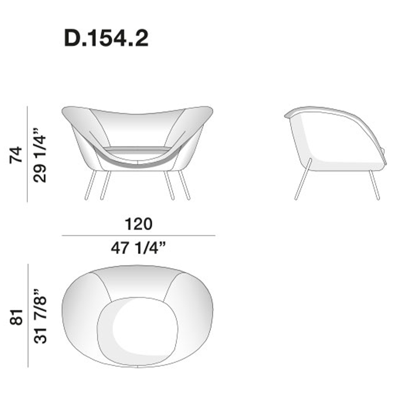 Дизайнерское кресло Gio Ponti D.154.2 Armchair в Екатеринбурге