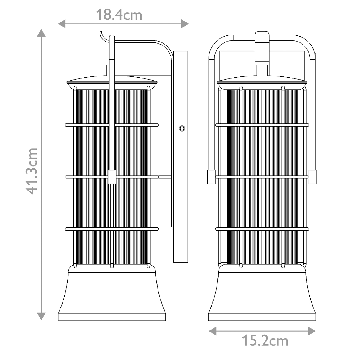 Настенный фонарь цилиндрической формы с рифленым стеклом в золотом каркасе на черном прямоугольном основании Eurofase в Екатеринбурге