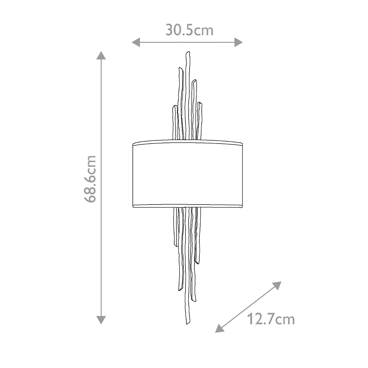 Бра с белым абажуром и элементами в виде натуральных веток Hinkley в Екатеринбурге