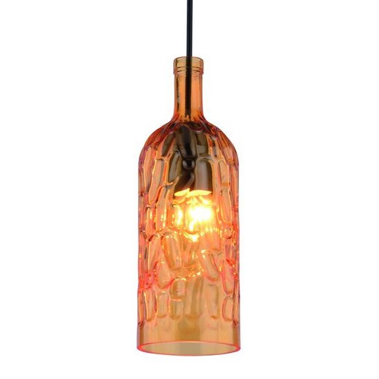 Подвесной светильник Geometry Glass Amber Bottle Pendant Янтарь (Amber) в Екатеринбурге | Loft Concept 