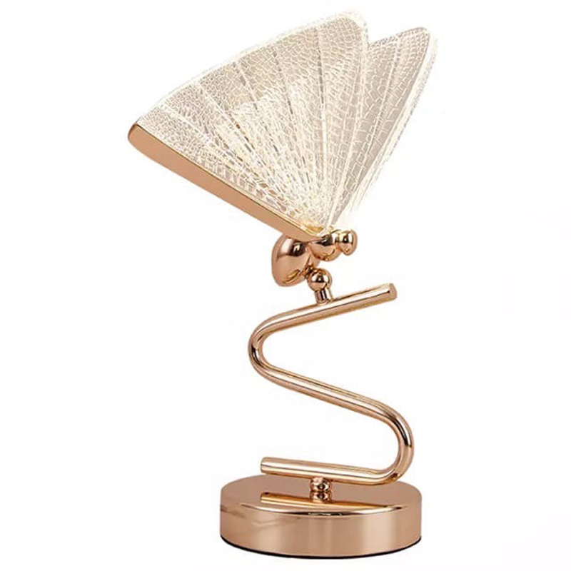 Ночник с Бабочкой Butterfly Table Lamp A Прозрачный Глянцевое золото в Екатеринбурге | Loft Concept 