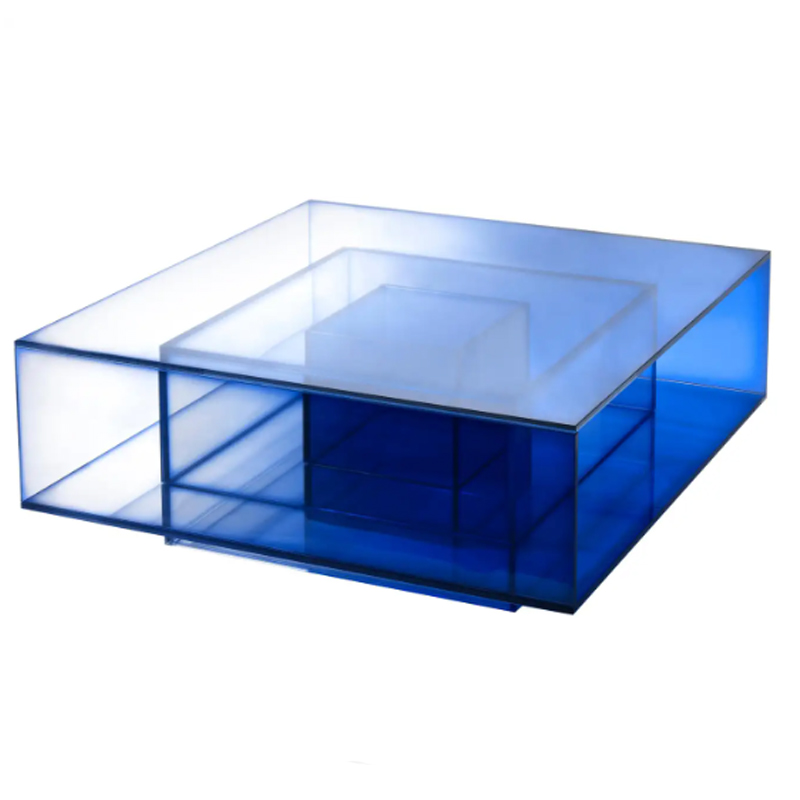 Кофейный Стол Null Blue Glass Clear Transition Color Coffee Table by Studio Buzao Customizable Синий в Екатеринбурге | Loft Concept 