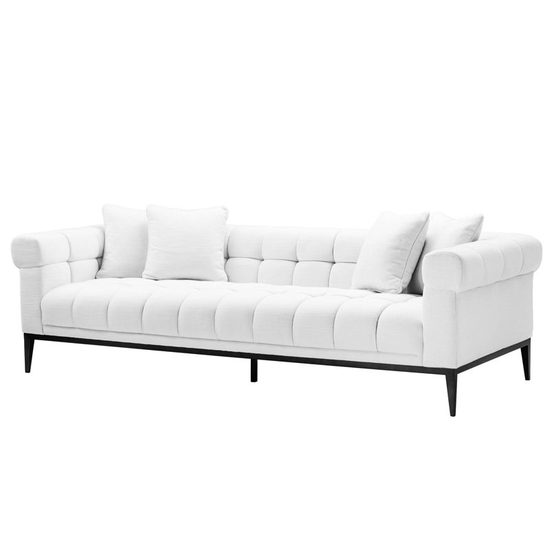 Диван Eichholtz Sofa Aurelio white Белый Черный в Екатеринбурге | Loft Concept 