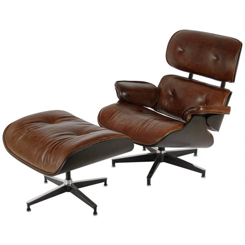 Кресло Eames Lounge Chair & Ottoman brown Коричневый в Екатеринбурге | Loft Concept 