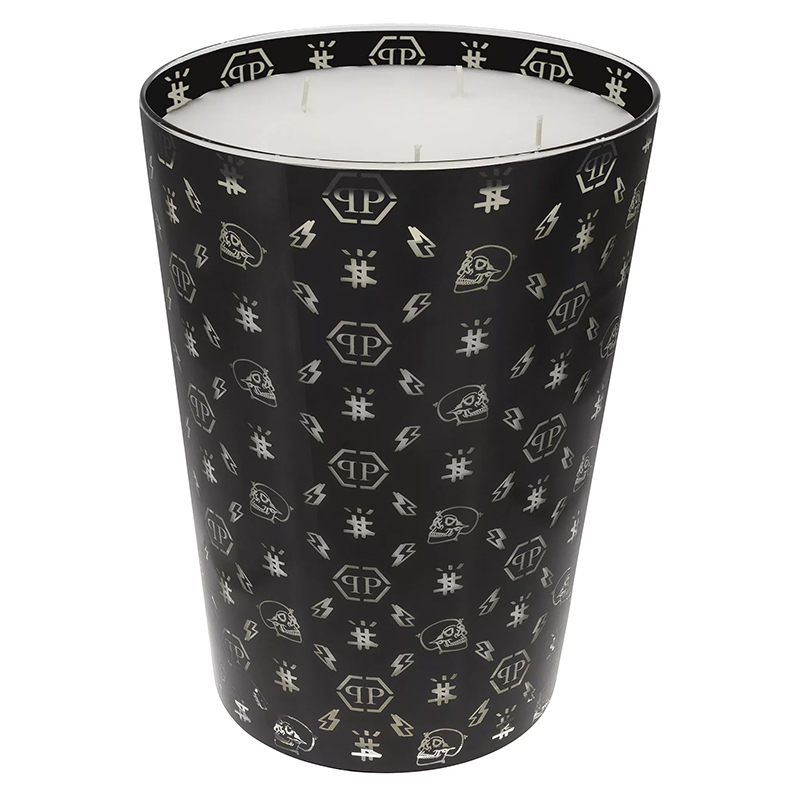 Свеча Philipp Plein Candle Monogram L Черный Белый в Екатеринбурге | Loft Concept 