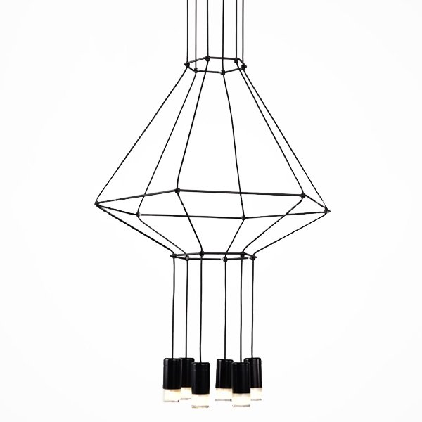 Vibia Wireflow Chandelier 0307 LED Suspension lam  Черный в Екатеринбурге | Loft Concept 