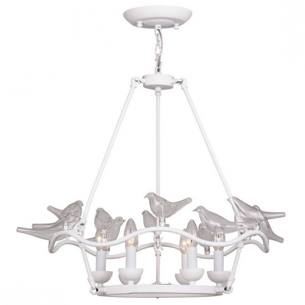 Люстра Dove Chandelier Glass Bird 6 White Белый в Екатеринбурге | Loft Concept 