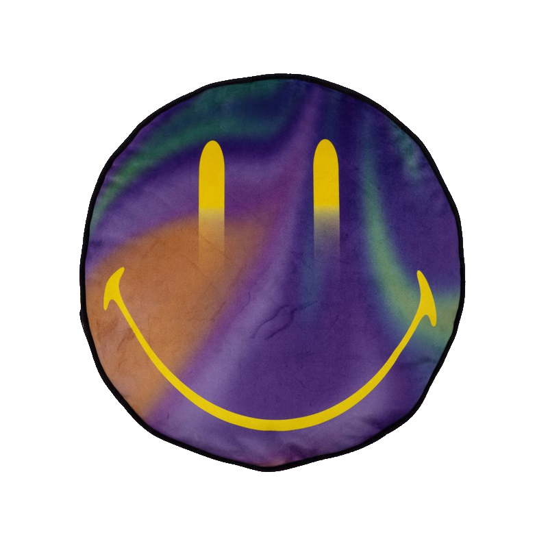 Подушка Gradient Cushion Smiley Желтый Черный Синий в Екатеринбурге | Loft Concept 