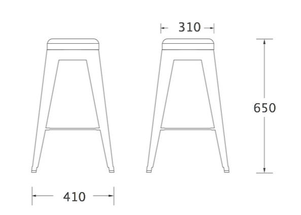 Барный стул Tolix Bar Stool 65 в Екатеринбурге