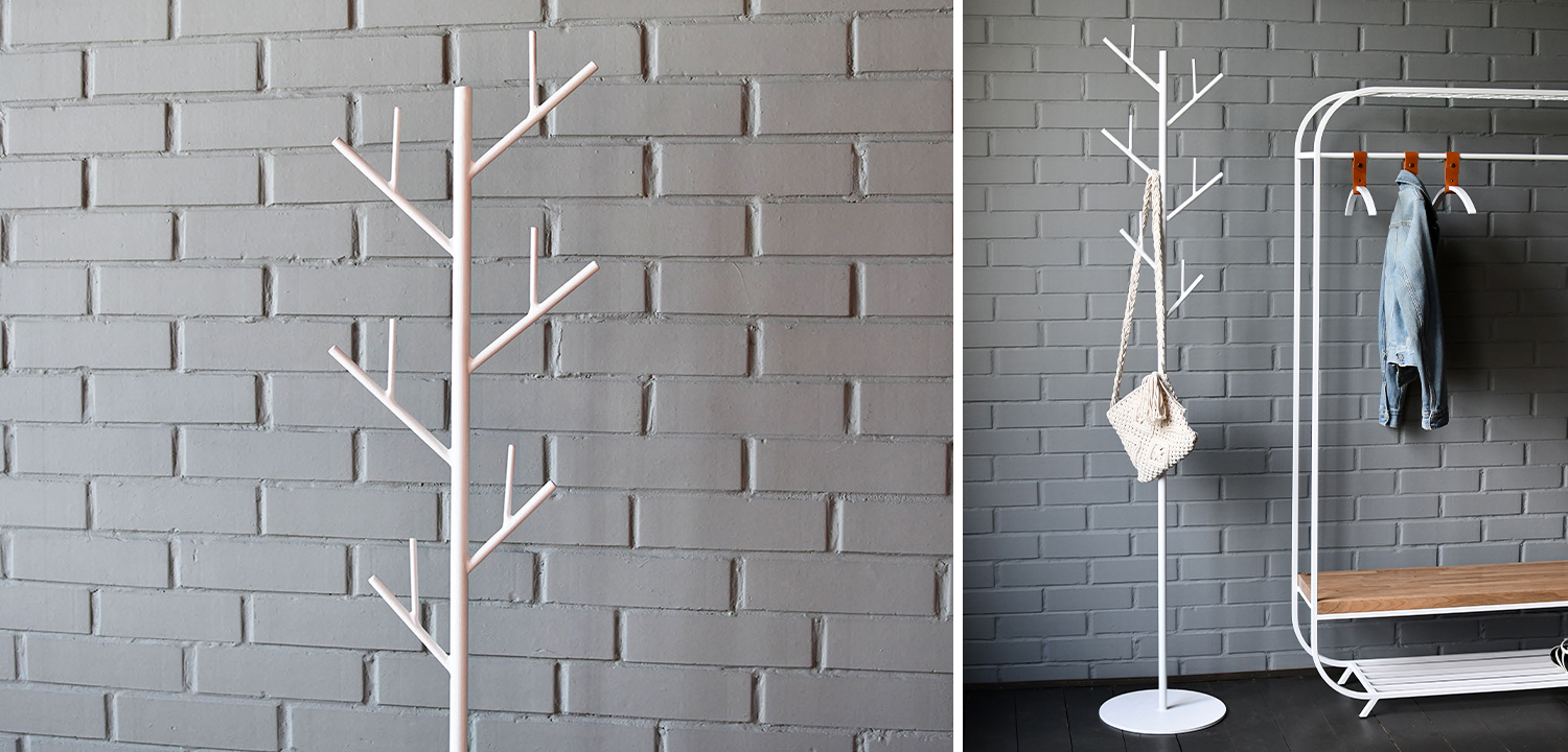 Вешалка Metal Branches Floor Hanger White - фото
