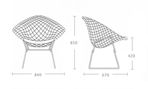 Кресло Bertoia Diamond Chair в Екатеринбурге