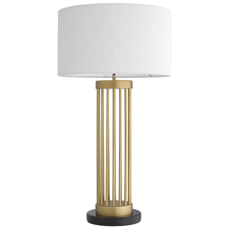 Настольная лампа Eichholtz Table Lamp Condo Brass Белый Латунь Черный в Екатеринбурге | Loft Concept 