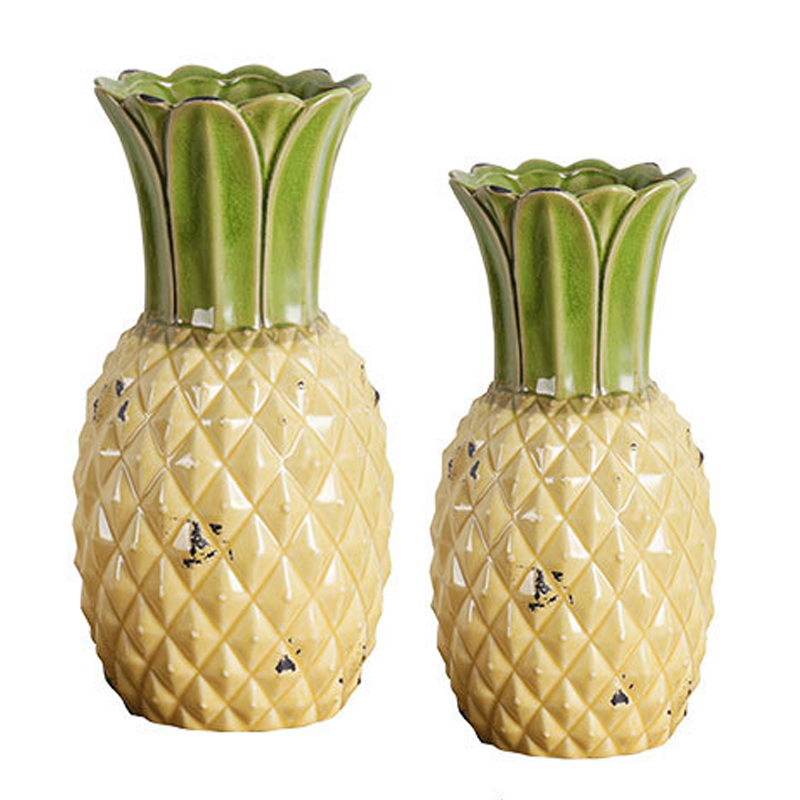 Ваза Pineapple Vase Желтый Зеленый шалфей в Екатеринбурге | Loft Concept 