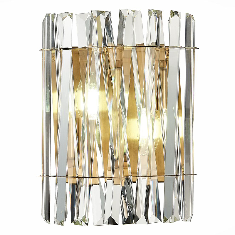 Бра Kaeden Glass Gold Wall Lamp Золотой Прозрачный в Екатеринбурге | Loft Concept 