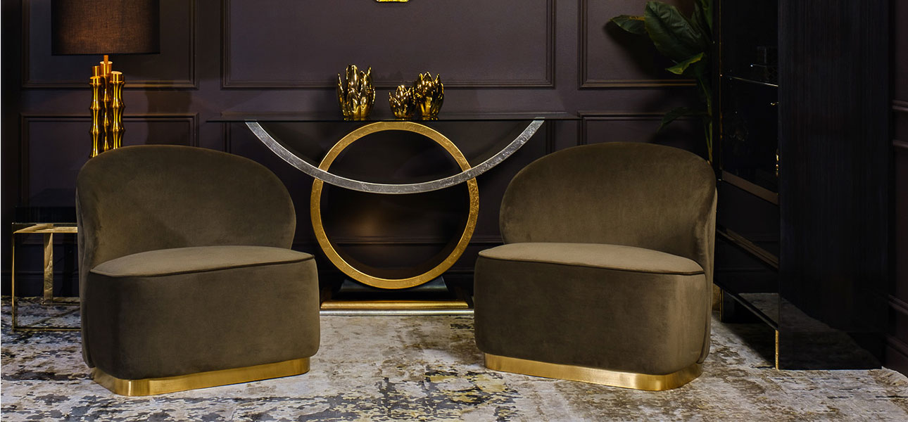 Кресло Zion DARK OLIVE WITH GOLD - фото №3