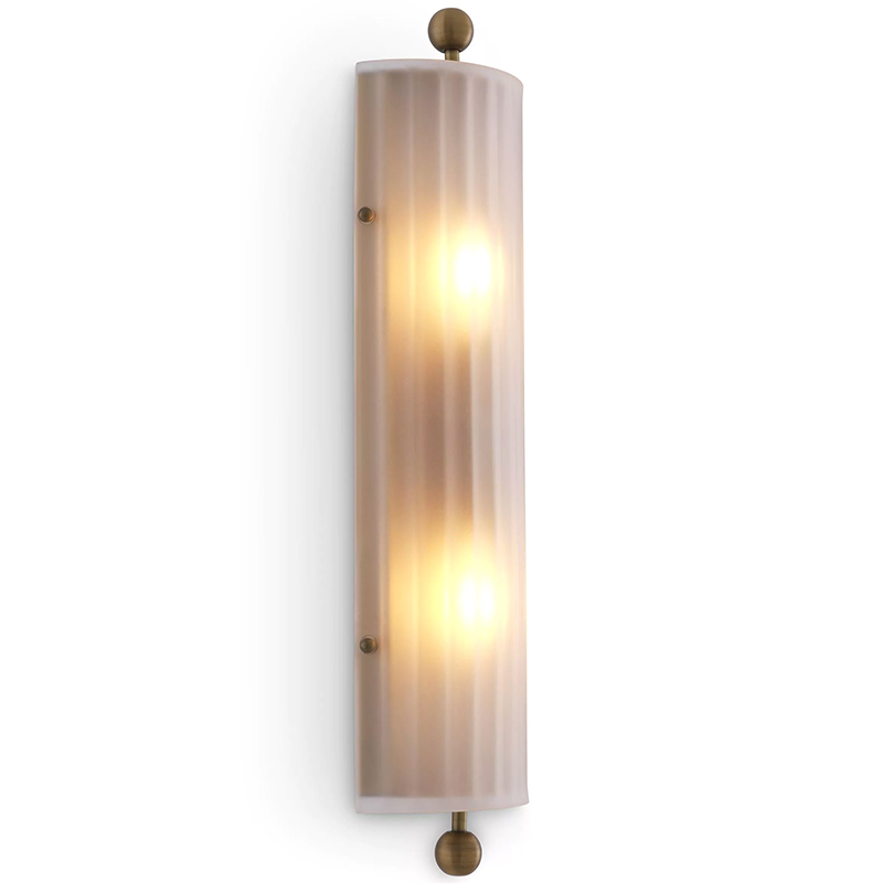 Бра Eichholtz Wall Lamp Juno Белое матовое стекло Латунь в Екатеринбурге | Loft Concept 