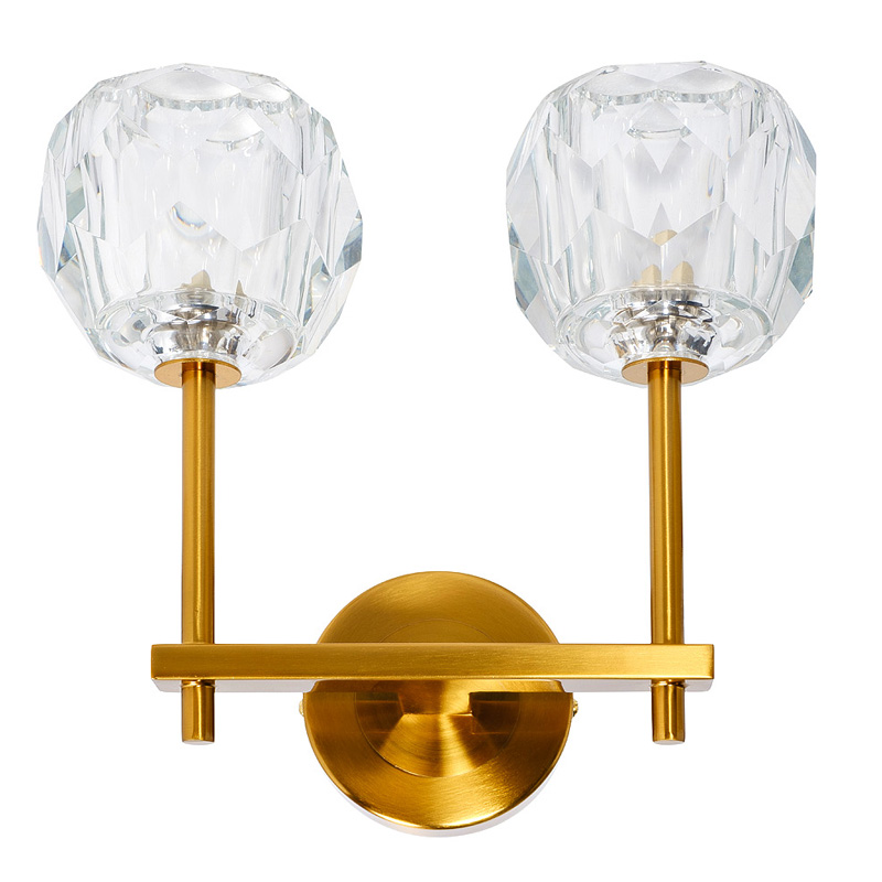 Бра RH Boule de Cristal Double Wall Lamp Gold матовое золото в Екатеринбурге | Loft Concept 