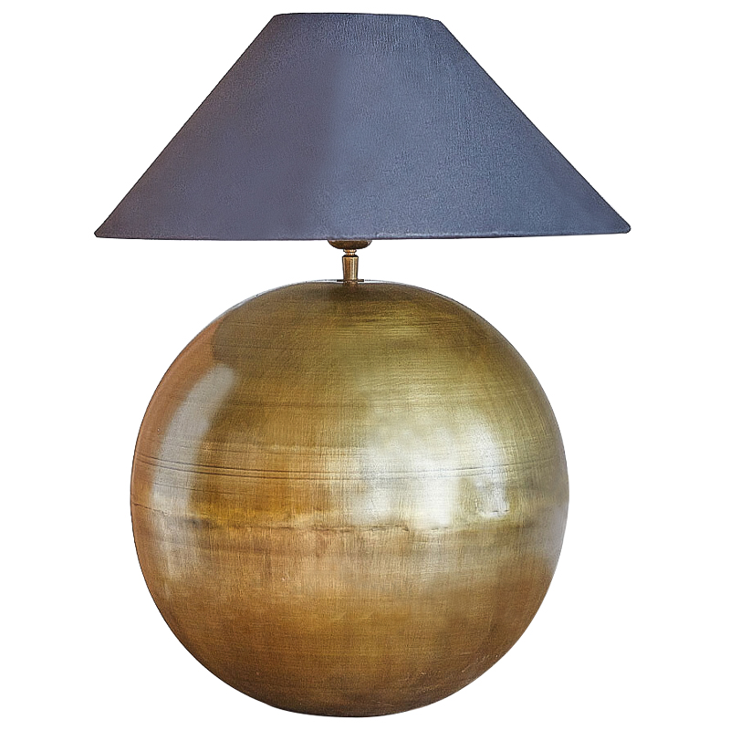 Настольная лампа с абажуром Metall Brass Ball Table Lamp Серый Латунь в Екатеринбурге | Loft Concept 