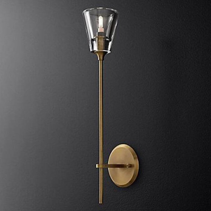 Бра TORCHE DE VERRE wall lamp Латунь Прозрачный (Transparent) в Екатеринбурге | Loft Concept 