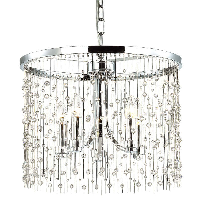 Люстра Hailstorm Rain Chandelier chrome Прозрачный (Transparent) Хром в Екатеринбурге | Loft Concept 