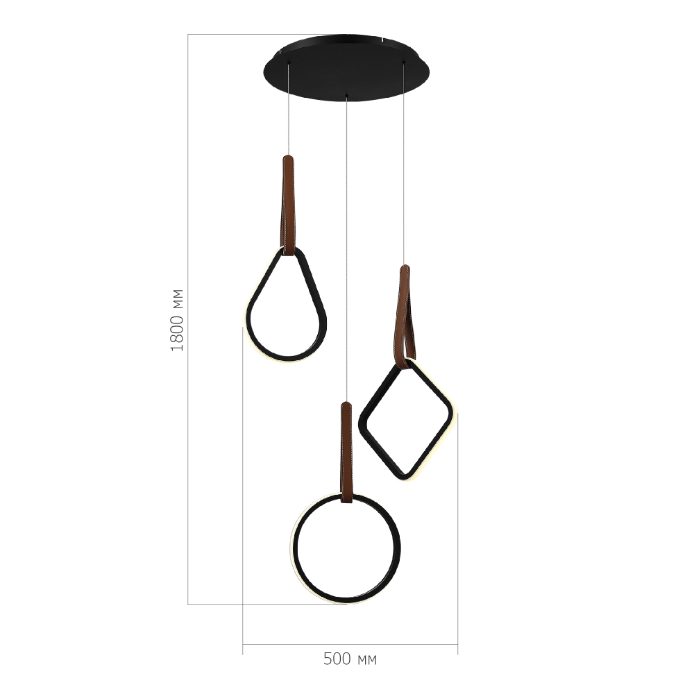 Подвесной светильник с геометрическими источниками света Geometric Architecture of Light в Екатеринбурге