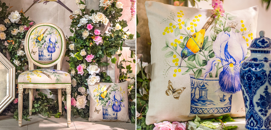 Декоративная подушка Blue Iris Pillow Декоративная подушка Blue Iris Pillow - Loft-Concept в Екатеринбурге