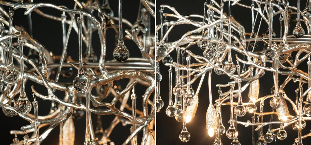 Люстра Crystal Drops bright Silver - фото №4