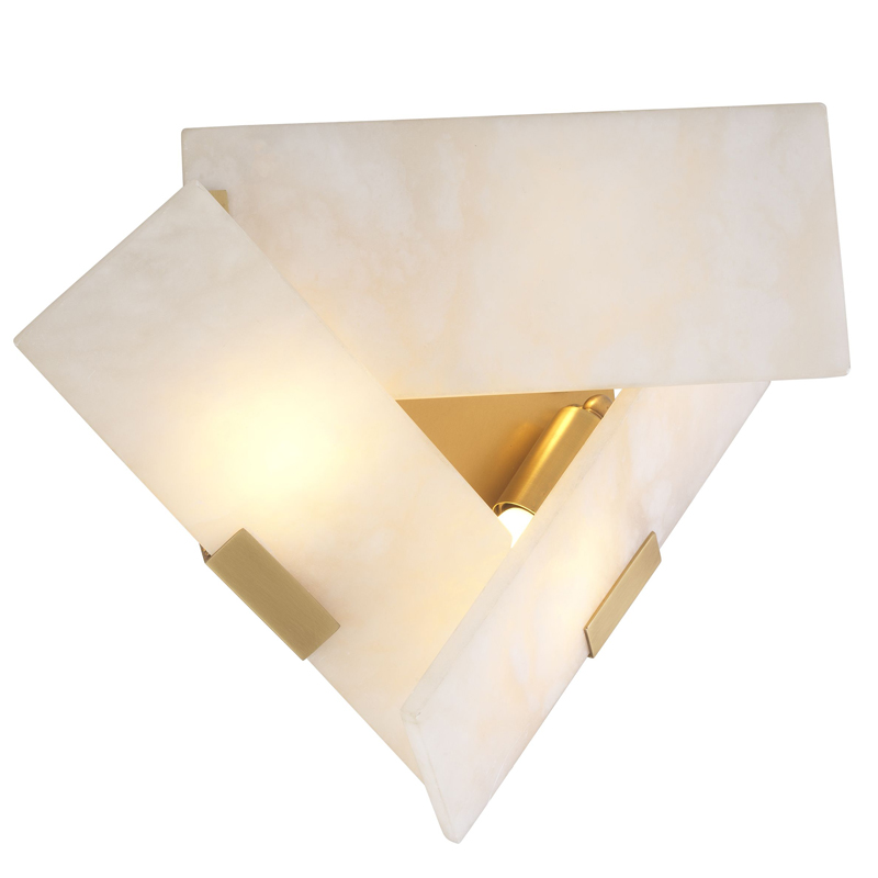 Бра Eichholtz Wall Lamp Bella Bianco Латунь Белый в Екатеринбурге | Loft Concept 