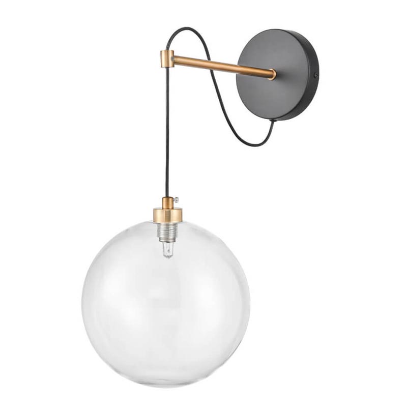 Бра Hanging Ball Sconce Золотой Прозрачный Черный в Екатеринбурге | Loft Concept 