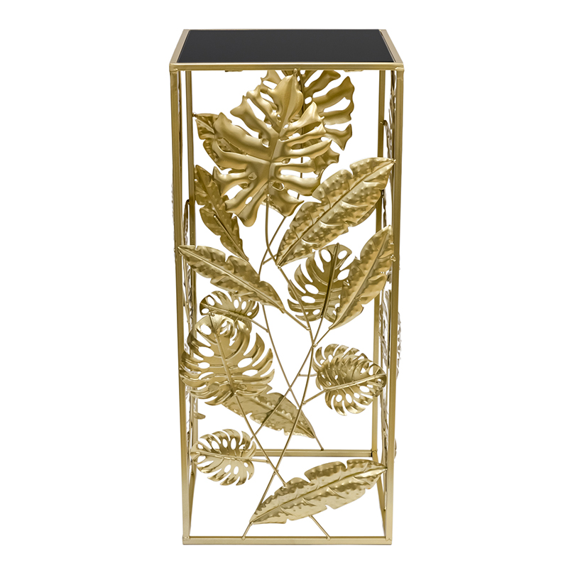 Подставка Tropical Gold Leaves Stand M Золотой Черный в Екатеринбурге | Loft Concept 