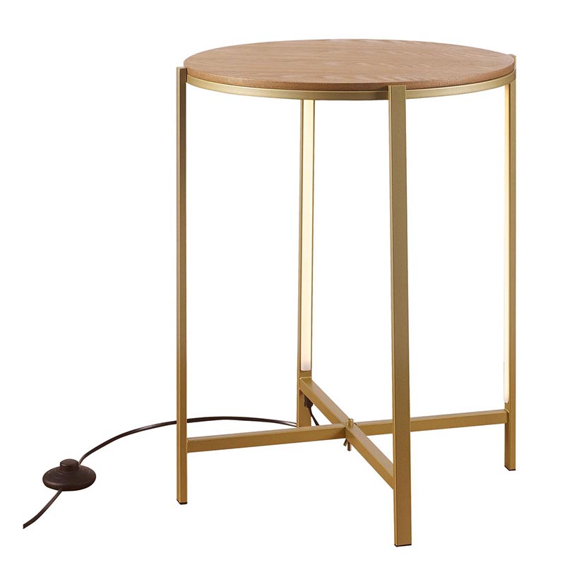 Приставной стол Kelin Side Table Bronze LED Бронза Древесина в Екатеринбурге | Loft Concept 