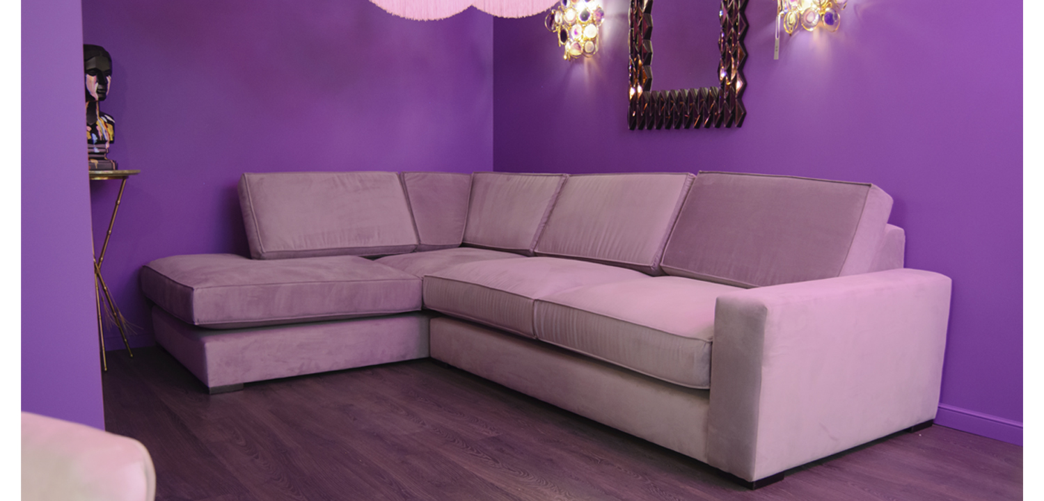 Диван угловой Lombardi Sofa вялая роза - фото №1