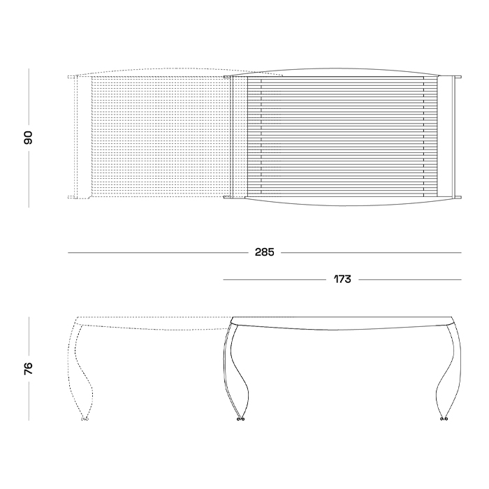 Дизайнерский раздвижной обеденный стол Poltronova Split Dining Table в Екатеринбурге