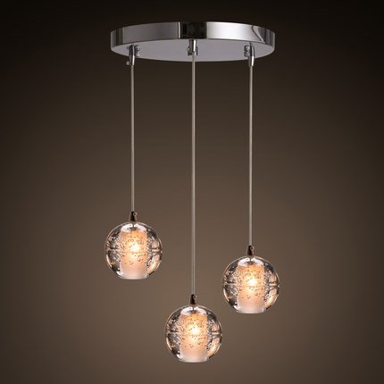 Люстра Bocci 14.3 Three Pendant Led Crystal Glass Ball 3 Прозрачный (Transparent) в Екатеринбурге | Loft Concept 