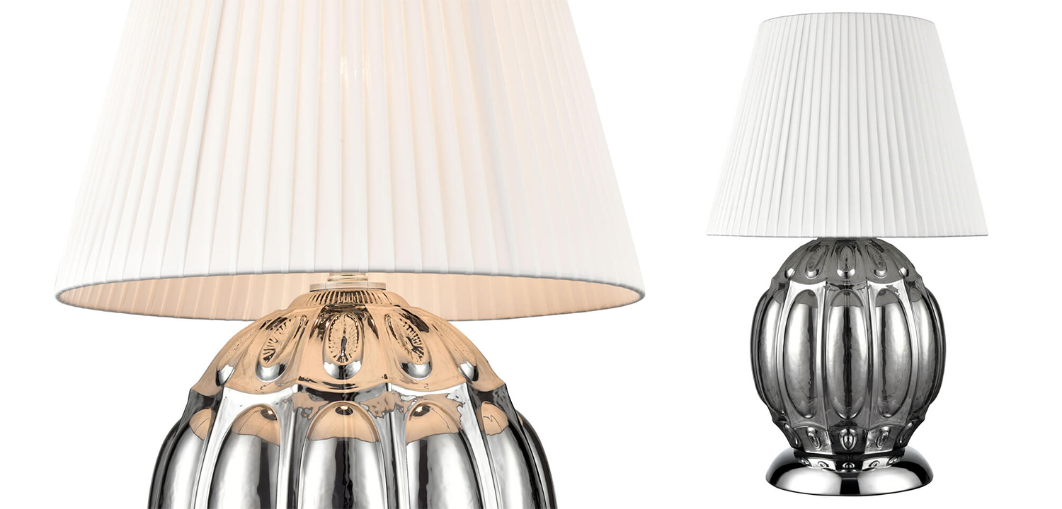 Настольная лампа ХРОМ Hailey Chrome Table Lamp - фото