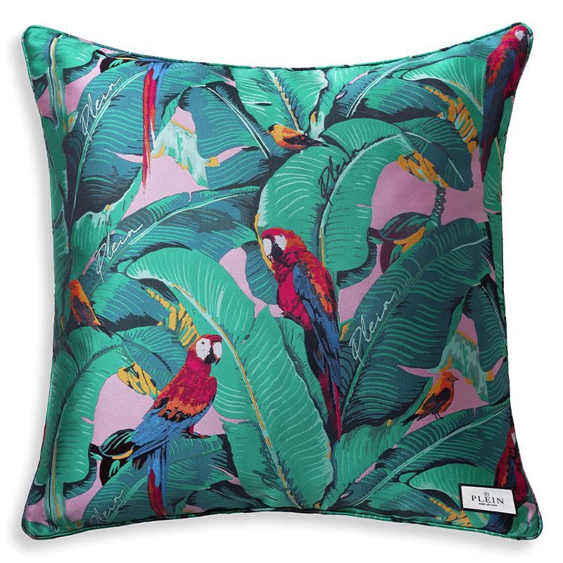 Подушка Philipp Plein Cushion Parrot 70 x 70 Мульти в Екатеринбурге | Loft Concept 