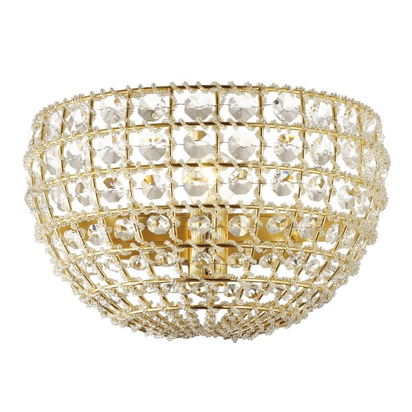 Бра Casbah Crystal Wall Lamp Gold Прозрачный Глянцевое золото в Екатеринбурге | Loft Concept 